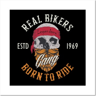 Real Bikers Born To Ride Posters and Art